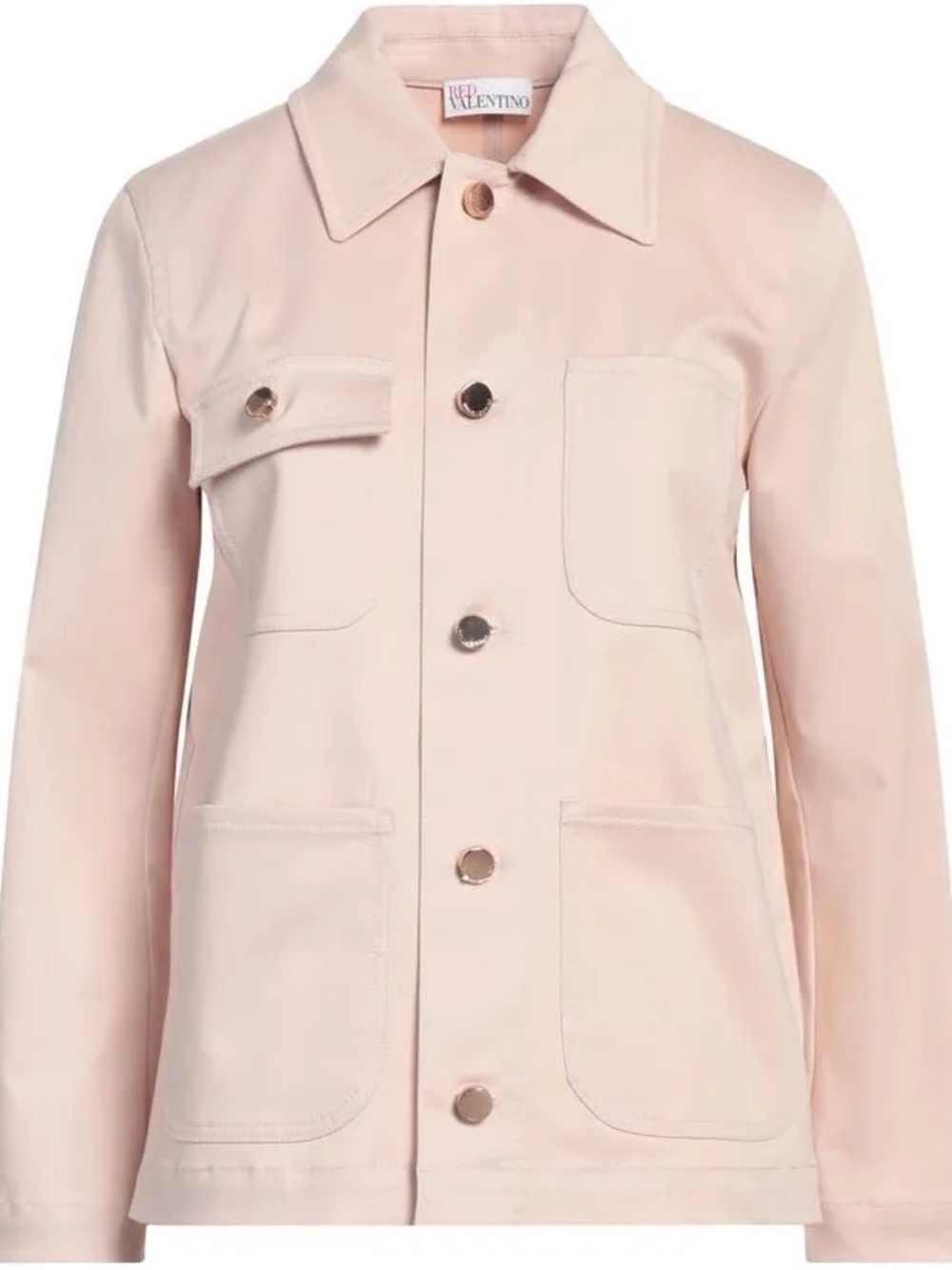 RED Valentino Blush Utility Jacket with Patch Pockets
